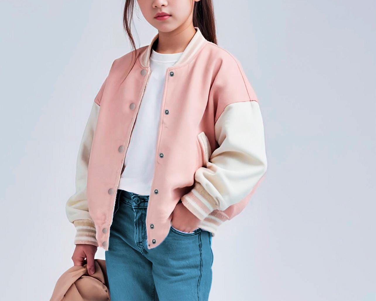 Girls Bomber Jacket Sewing Pattern PDF, Beginner Jacket Pattern for Kids, Easy Digital Sewing Pattern, Printable PDF Download