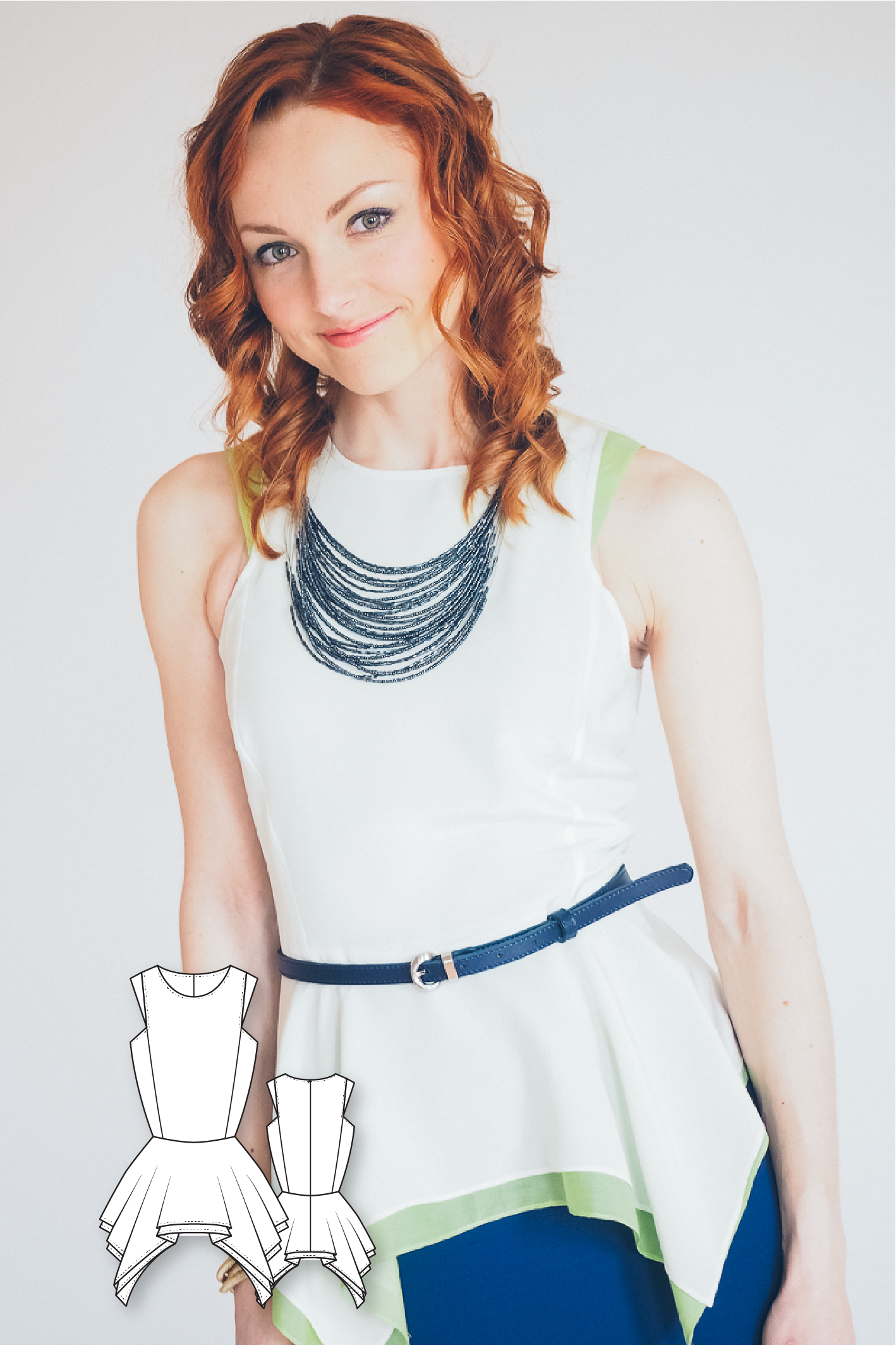 Peplum Layered Top #1102