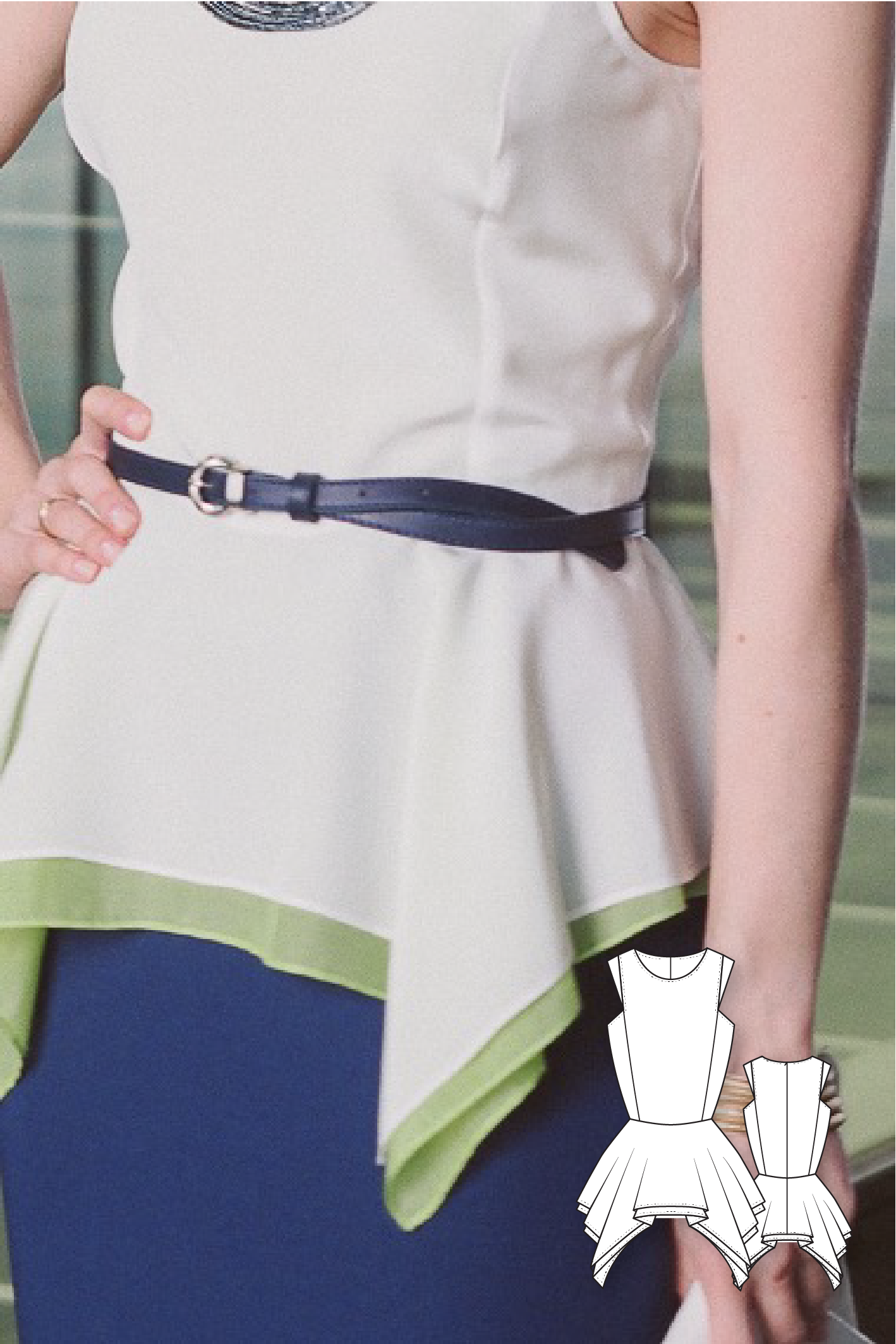 Peplum Layered Top #1102