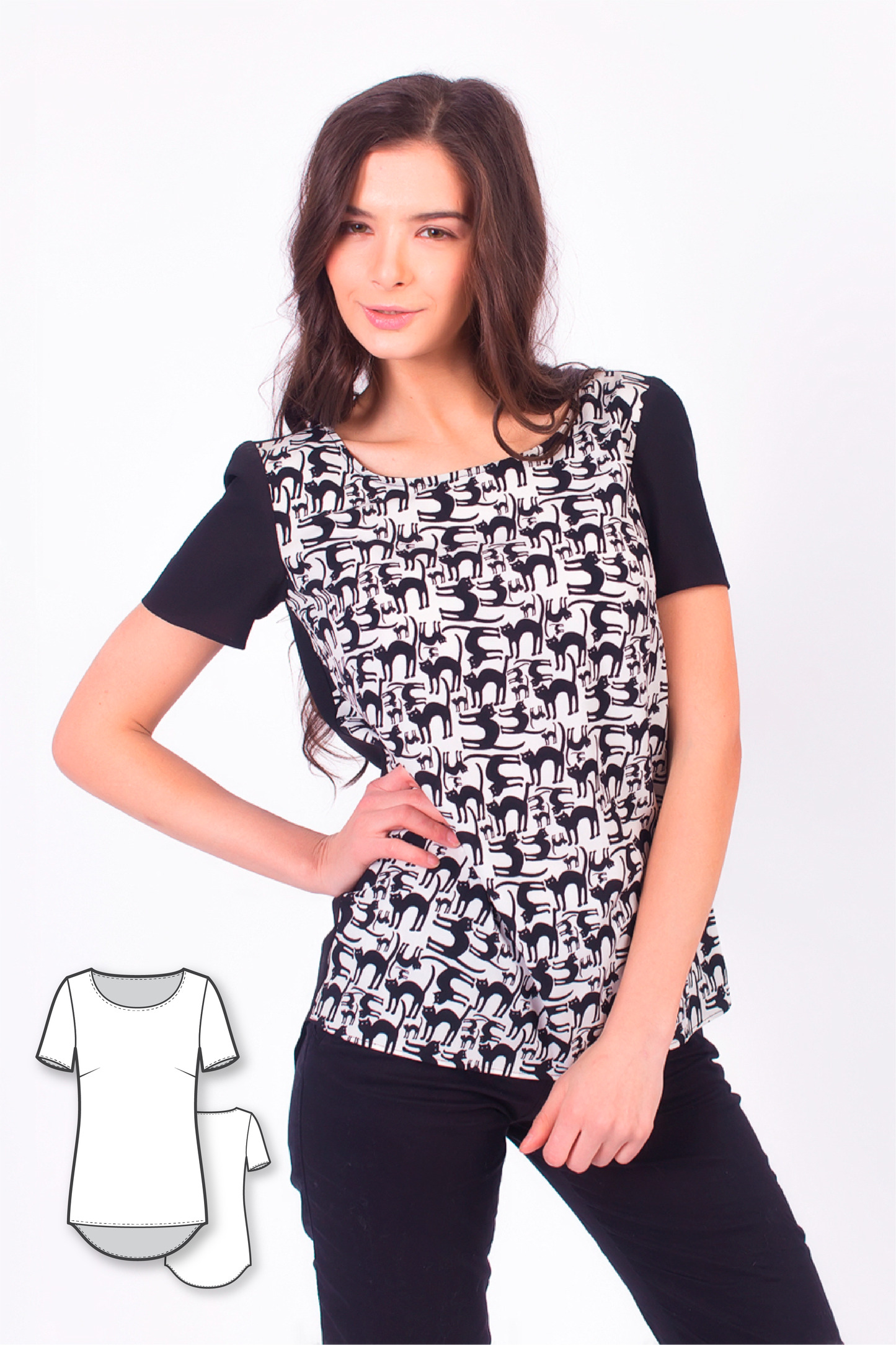 Woven Short Sleeve T-Shirt #2102