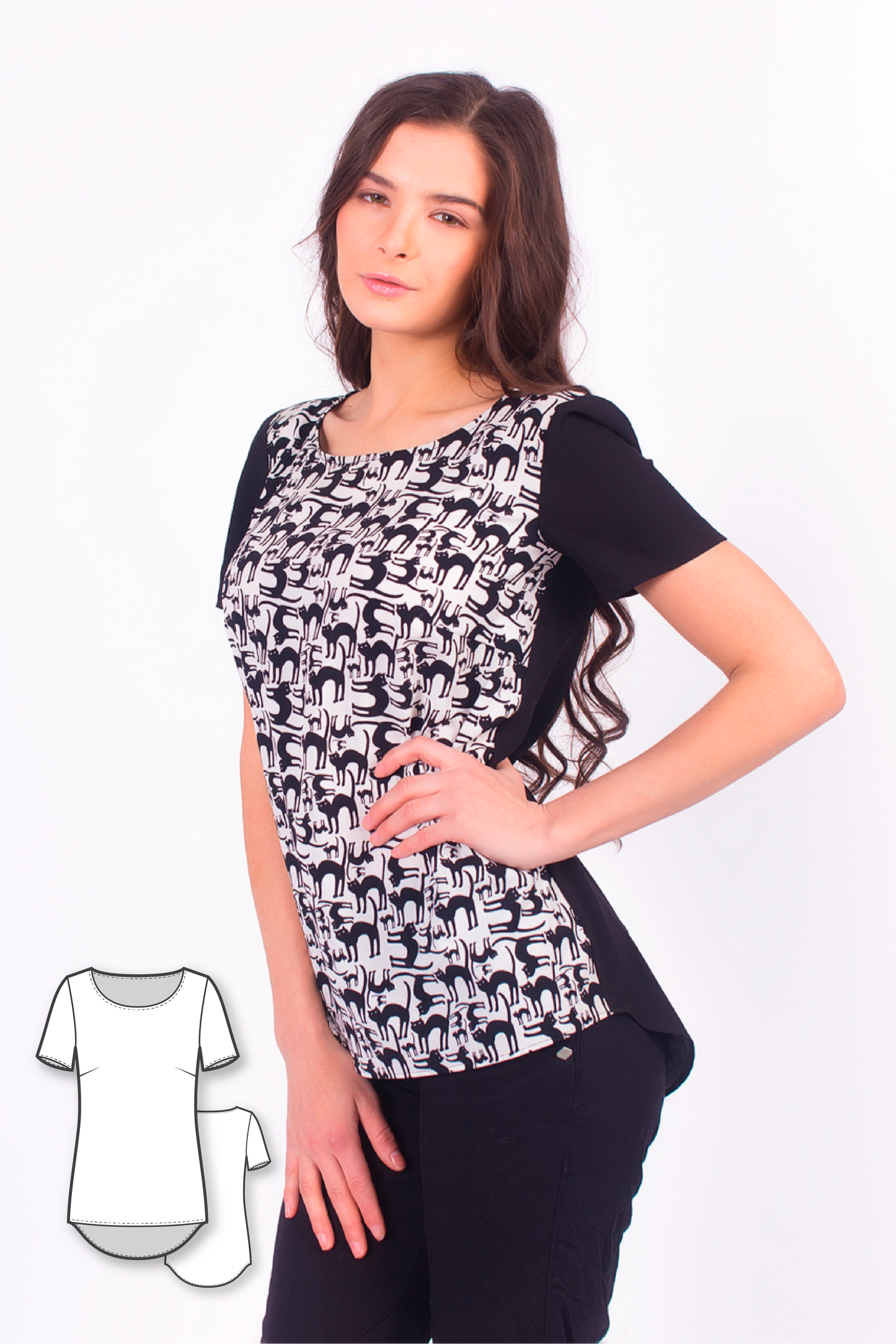 Woven Short Sleeve T-Shirt #2102