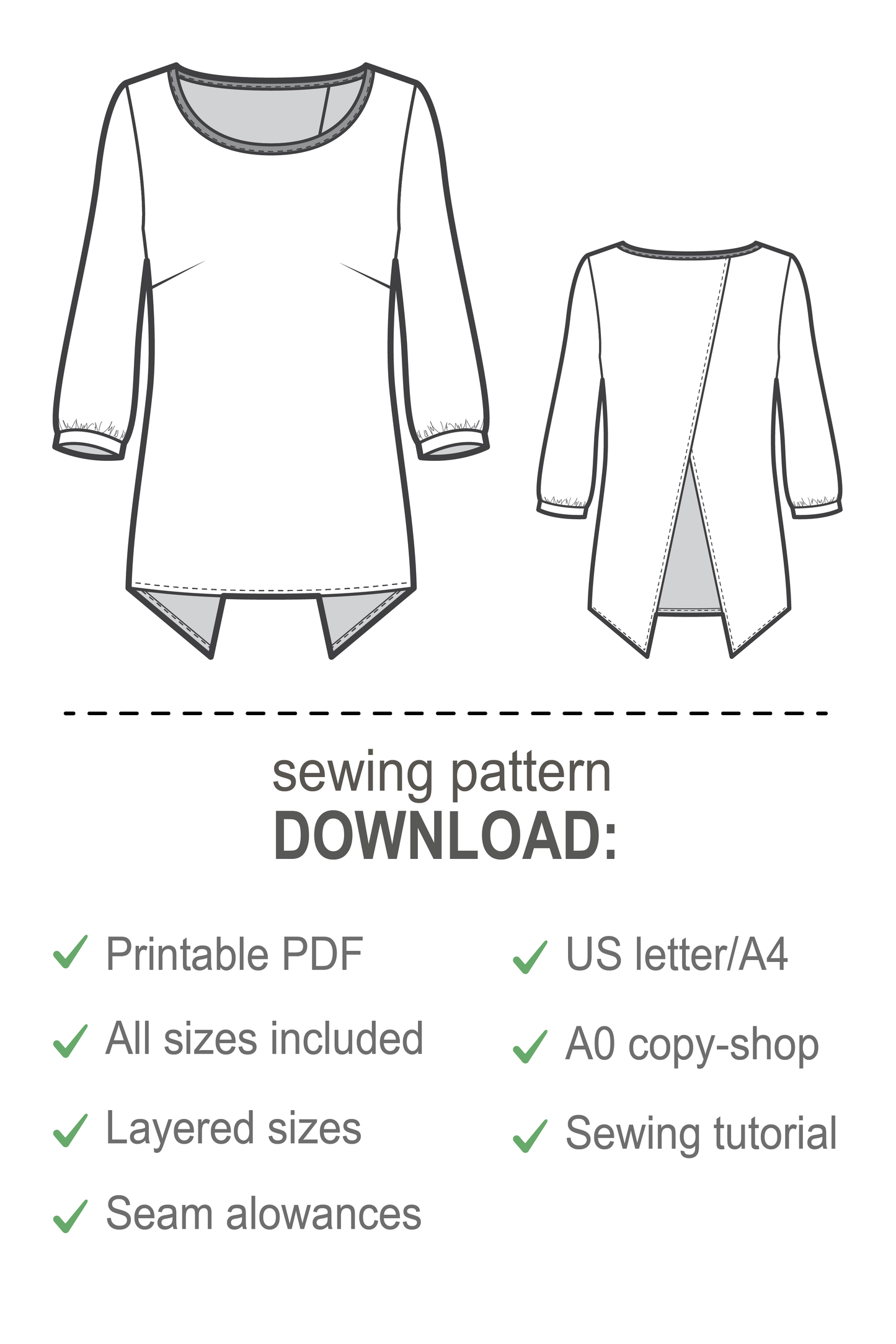 Top Patterns - Cross Back Top Pattern - Blouse Patterns - Sewing Tutorials - Blouse Sewing Patterns - Womens Sewing Patterns - Sew Easy