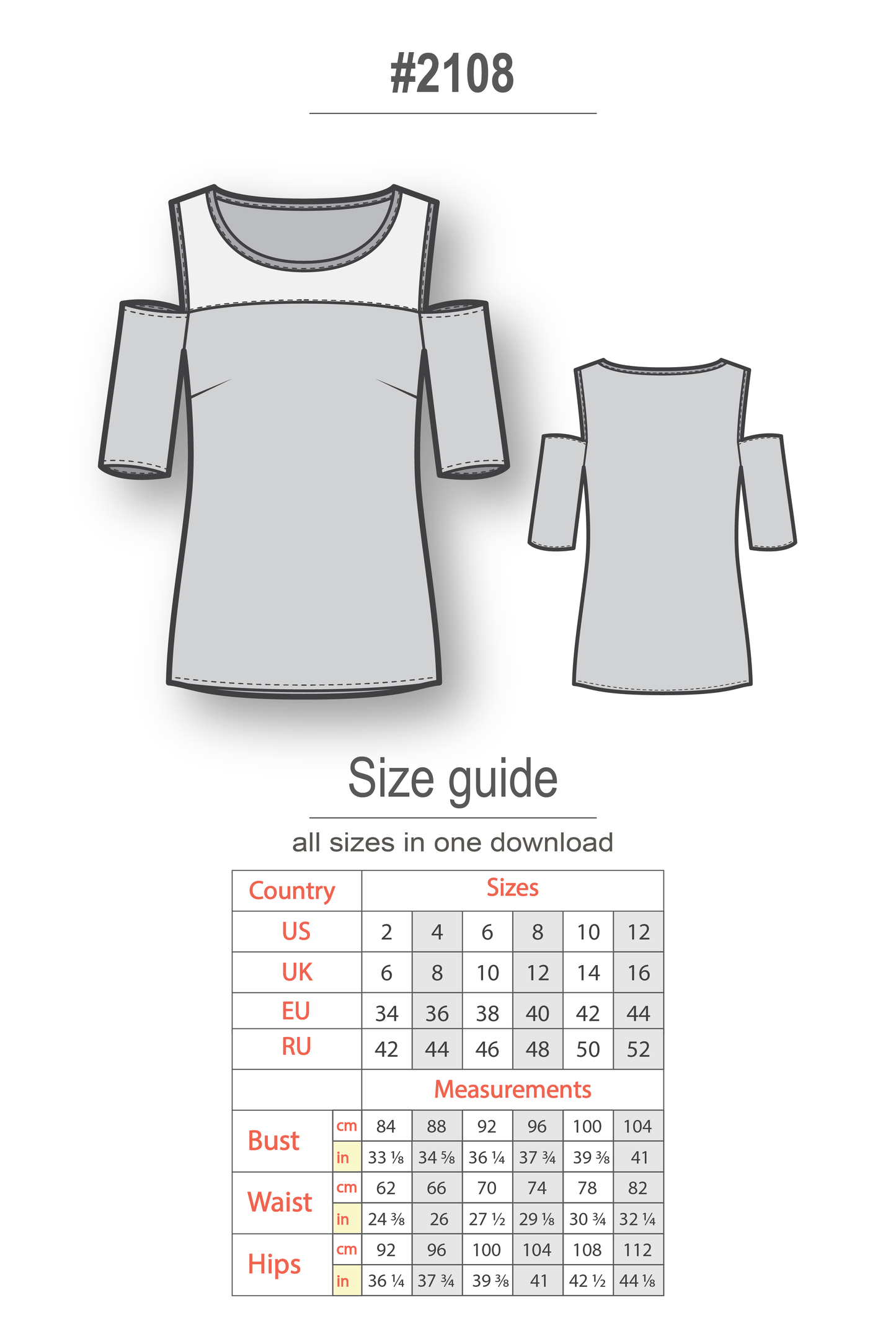 Cut Out Shoulder Top #2108