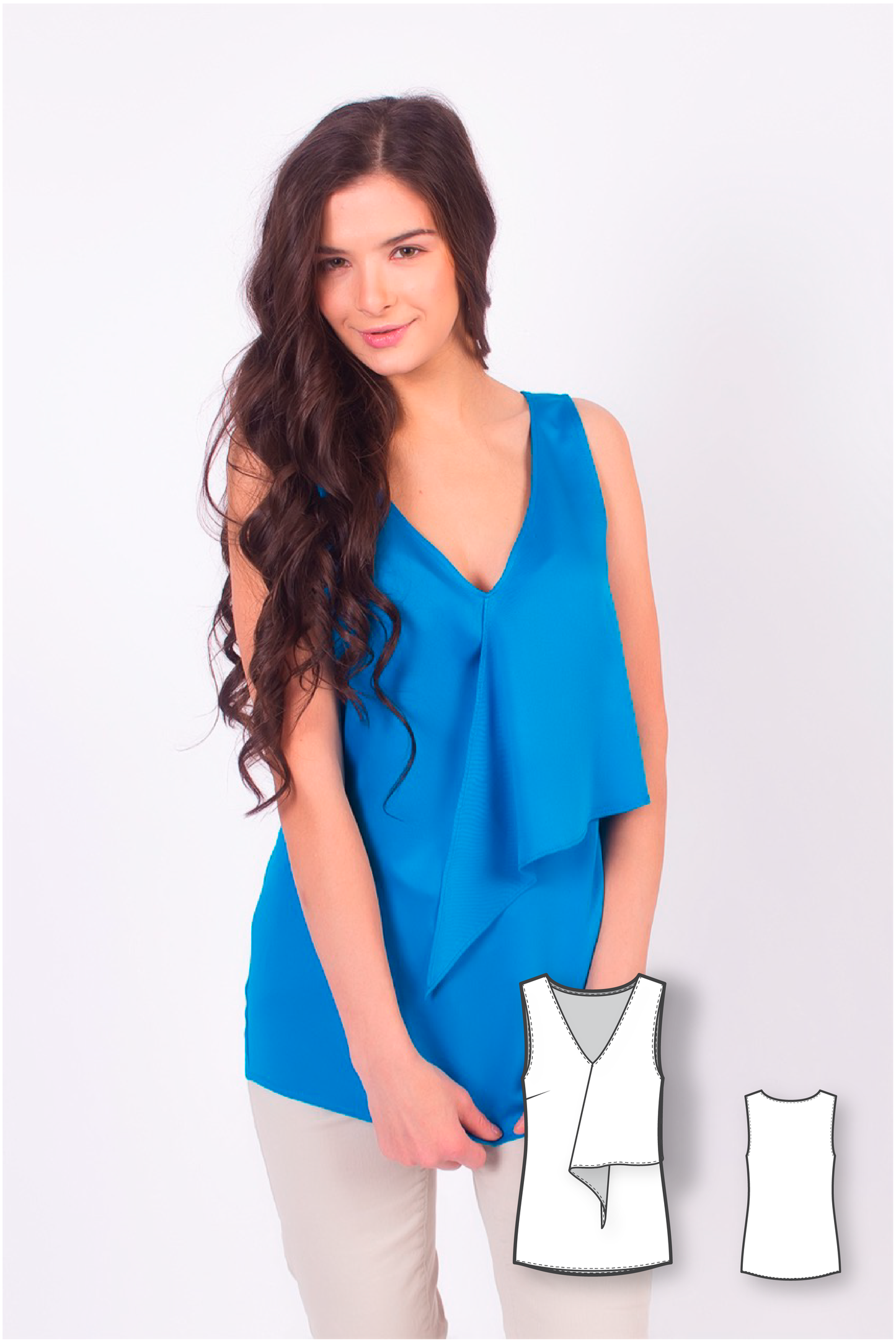 Sleeveless Blouse Pattern - PDF Sewing Pattern - Ruffle Pattern for Sewing - Womens Sewing Patterns - Sewing Tutorials - Clothing Patterns