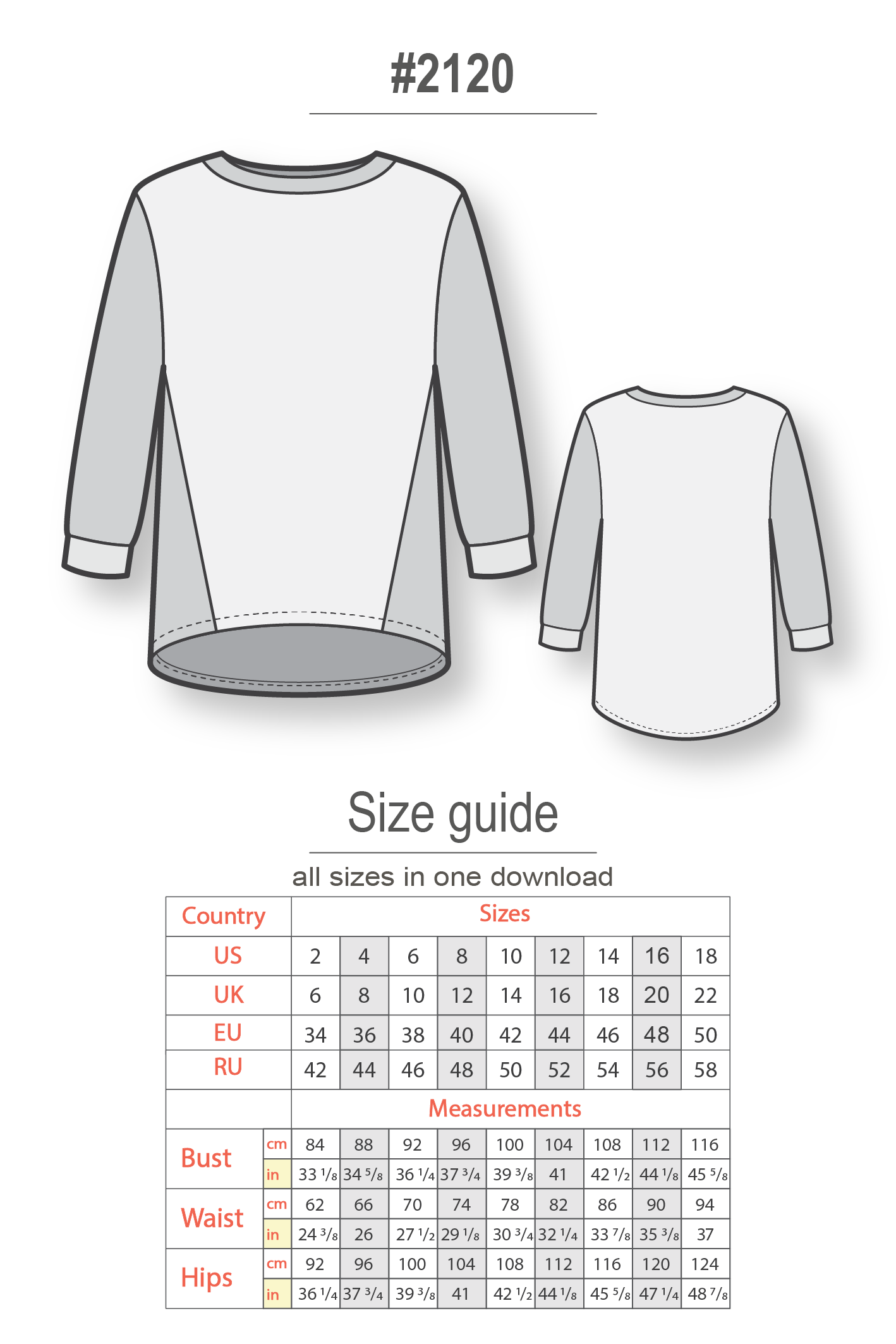 High Low Sweatshirt #2120