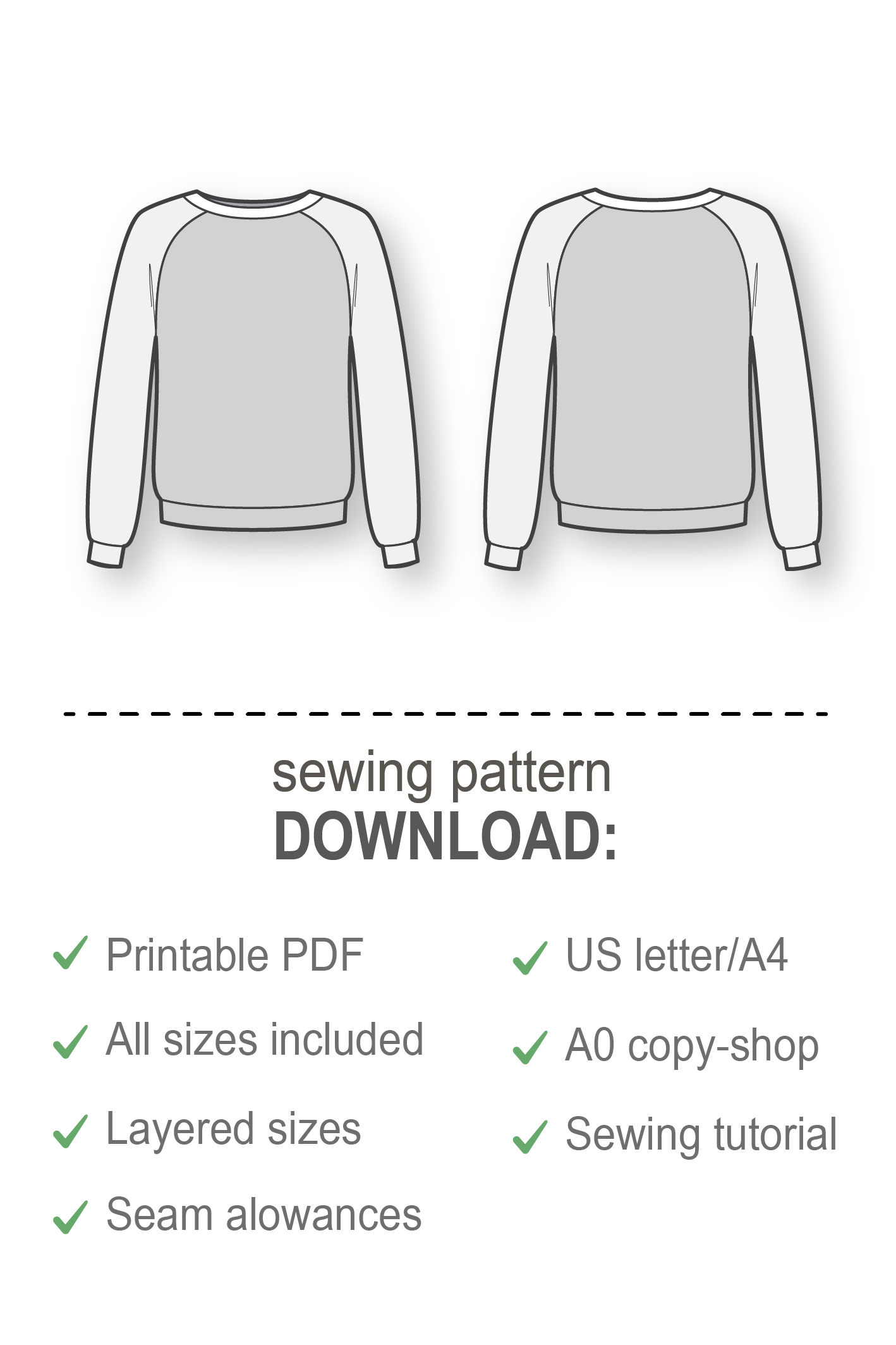 Raglan Sleeve Sweatshirt #2122