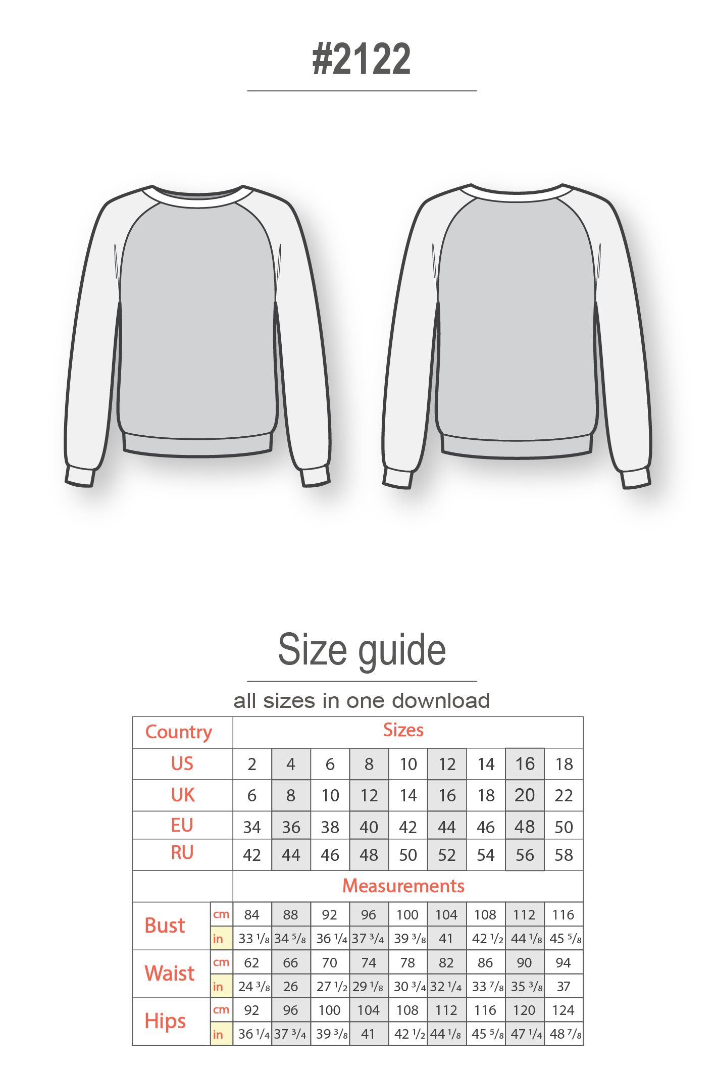Raglan Sleeve Sweatshirt #2122
