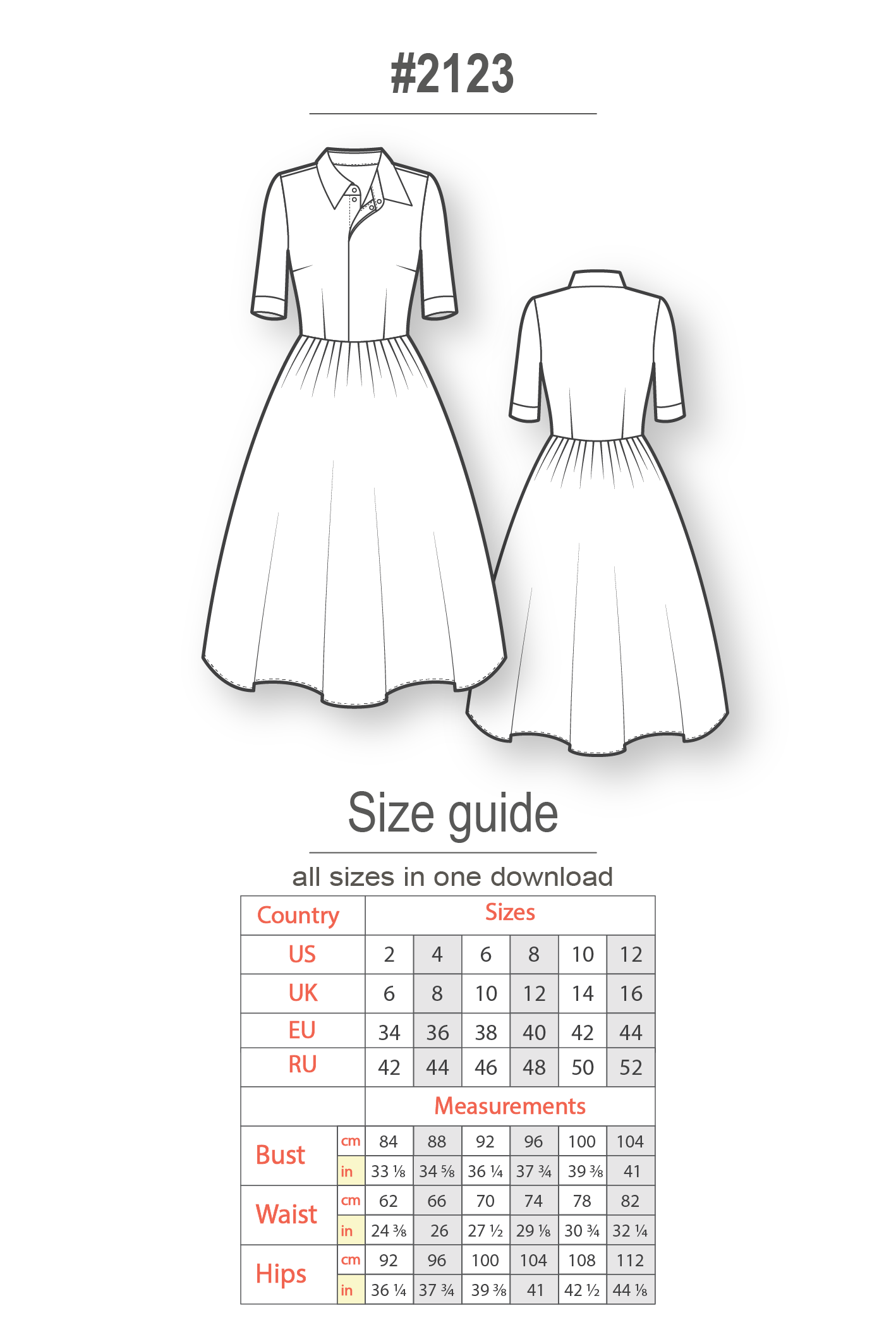 Circle Skirt Shirtdress #2123