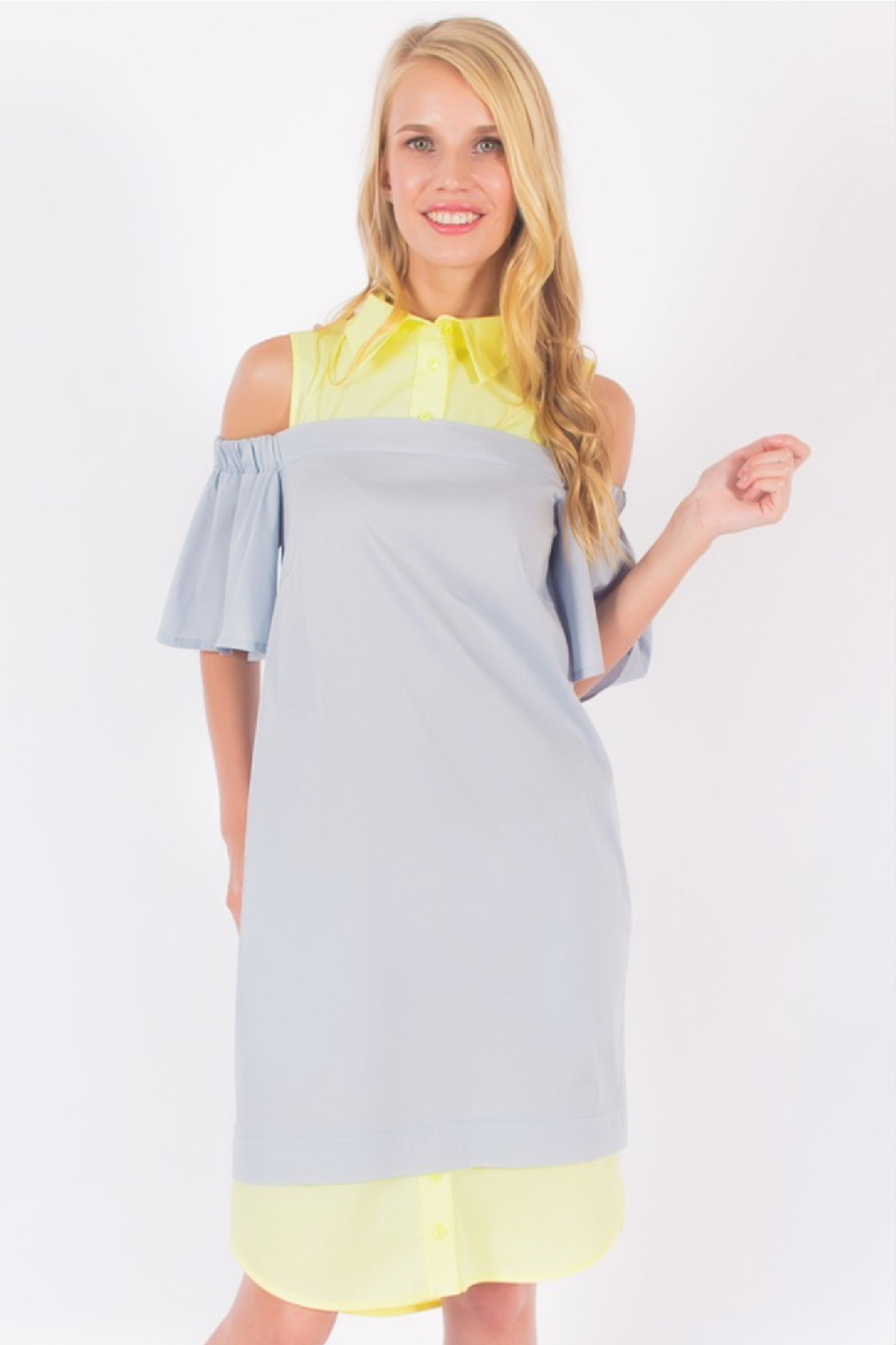 Off Shoulder Shirtdress #3101