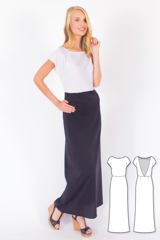 Open Back Maxi Dress #3108