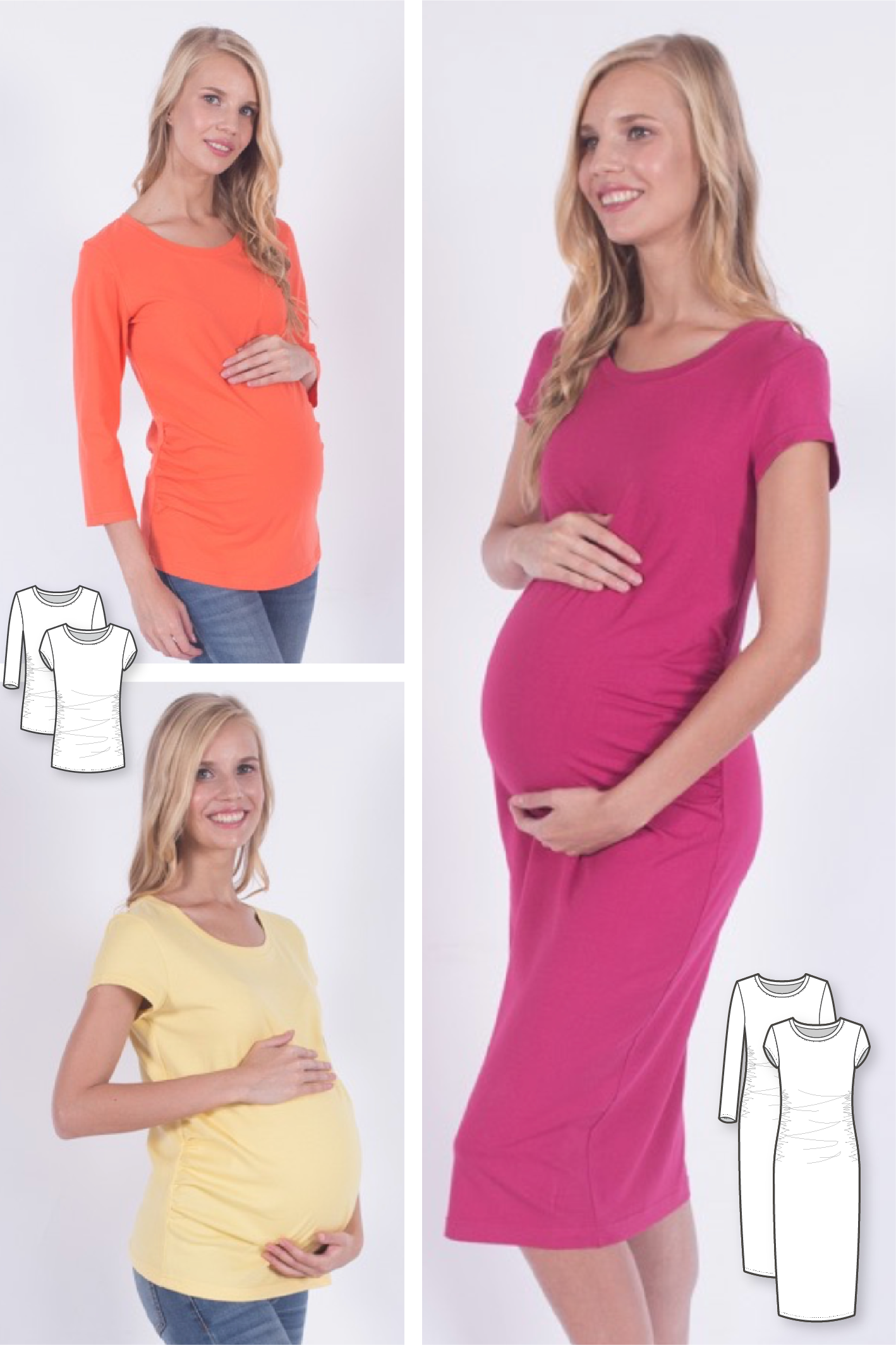 Maternity Knit T Shirt Dress 3113