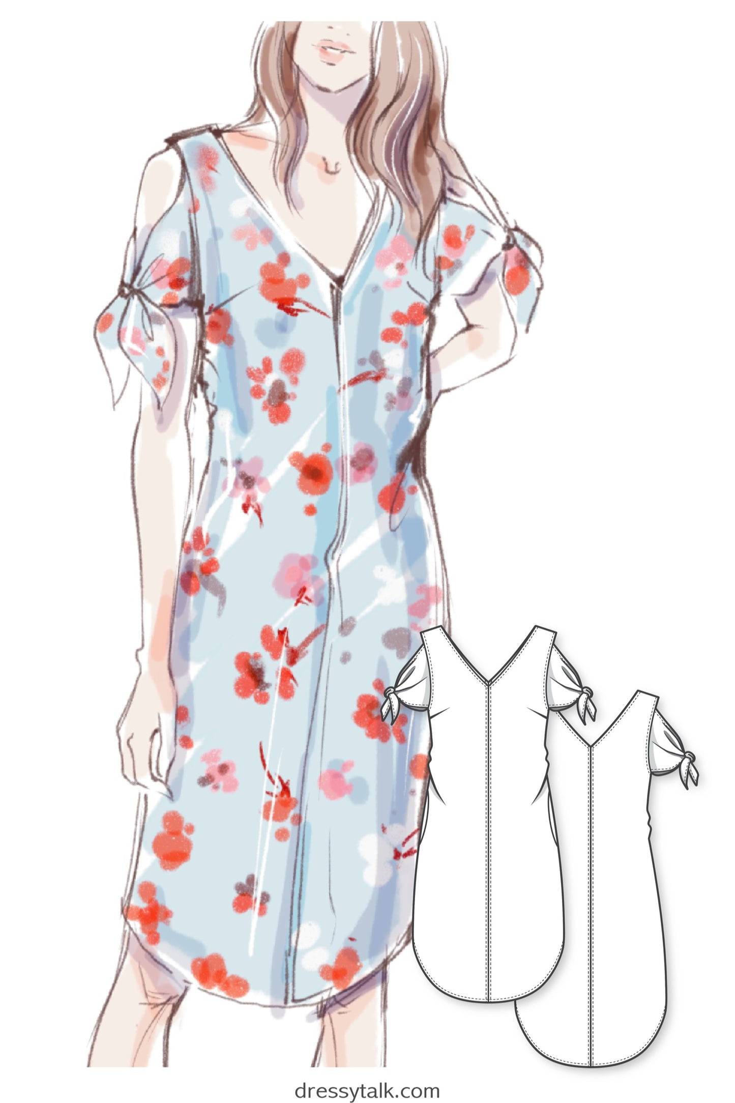 Open Shoulder Dress #4102