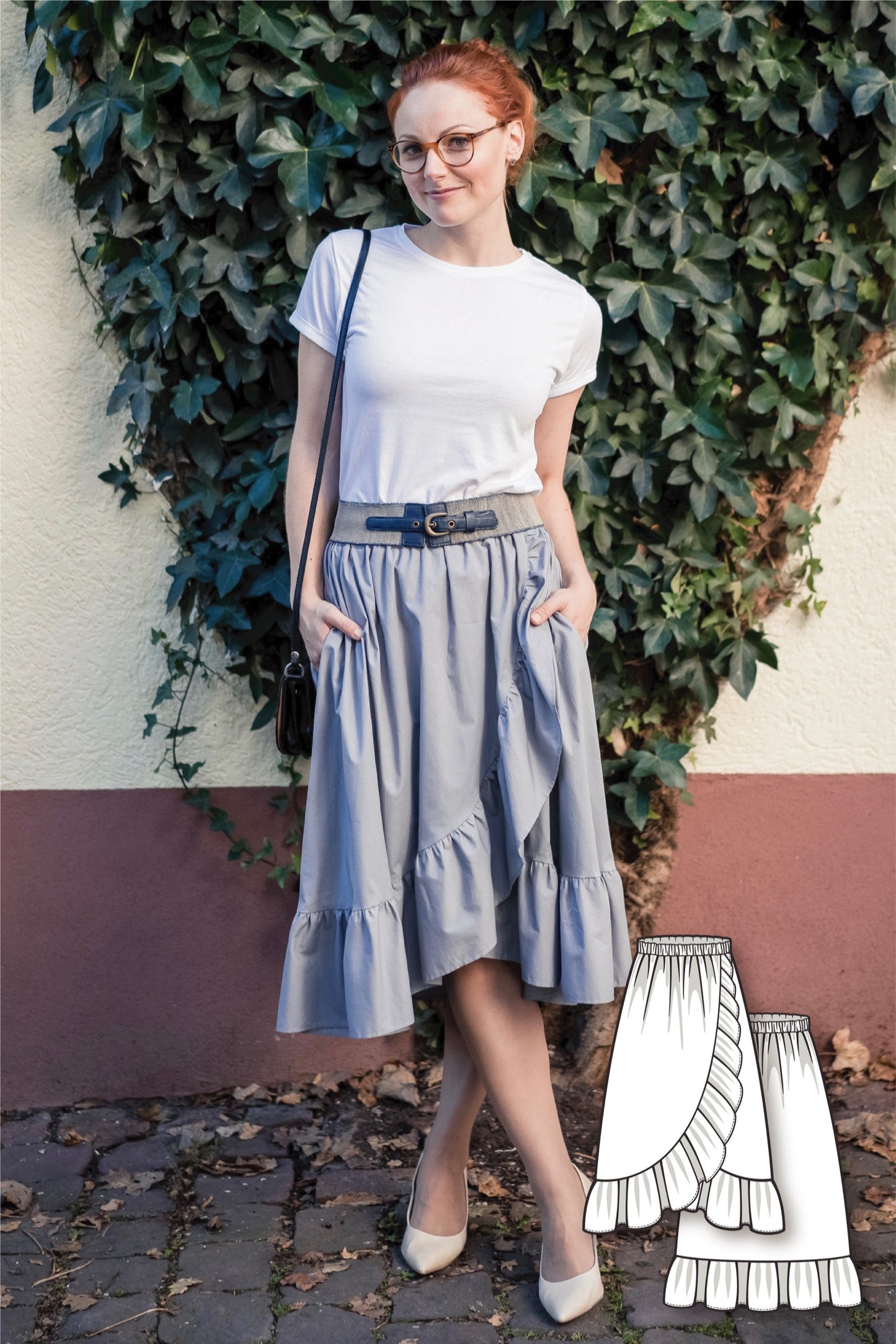 Ruffled Midi Skirt #4111