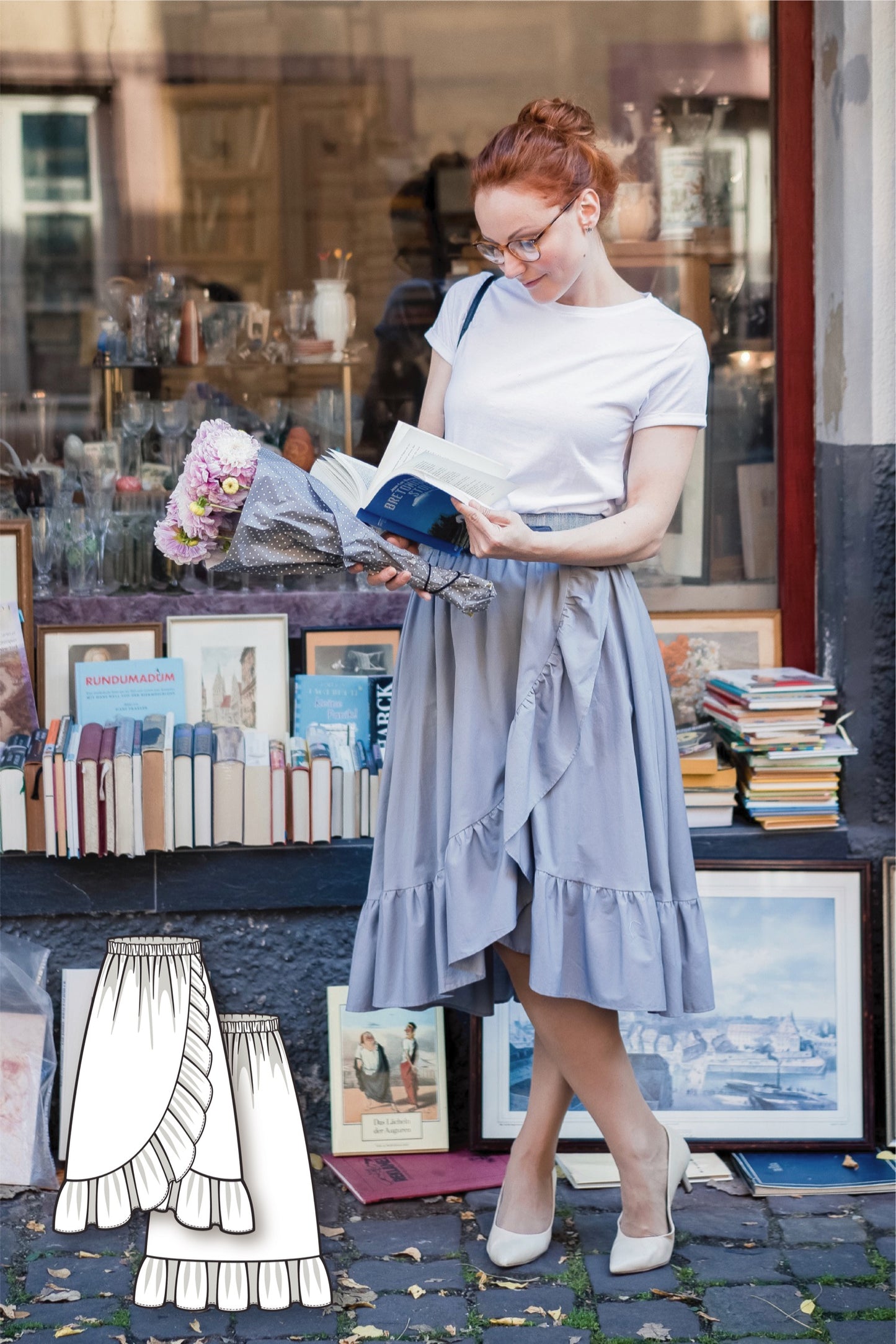 Ruffled Midi Skirt #4111