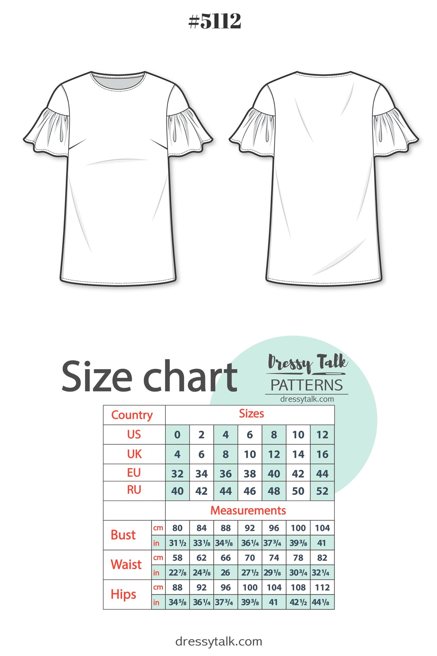 Ruffled Woven T-Shirt #4112