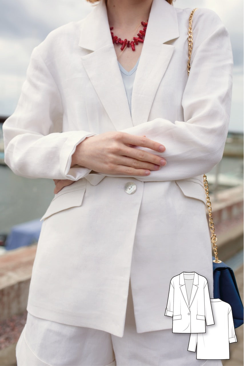 Women's Linen Blazer #6001