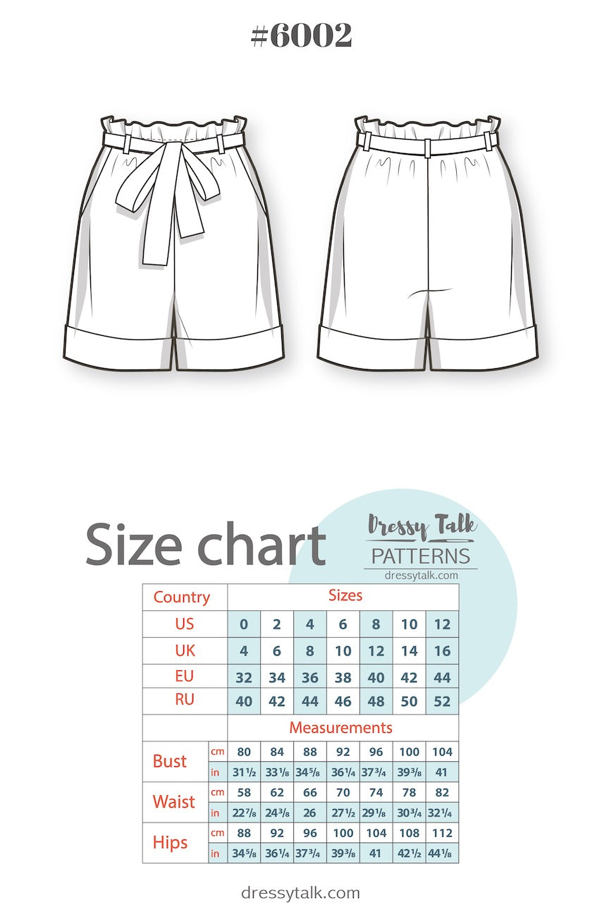 Elastic Waist Linen Shorts #6002