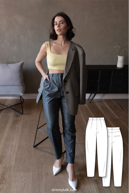 Baggy High Waist Pants Pattern #6005