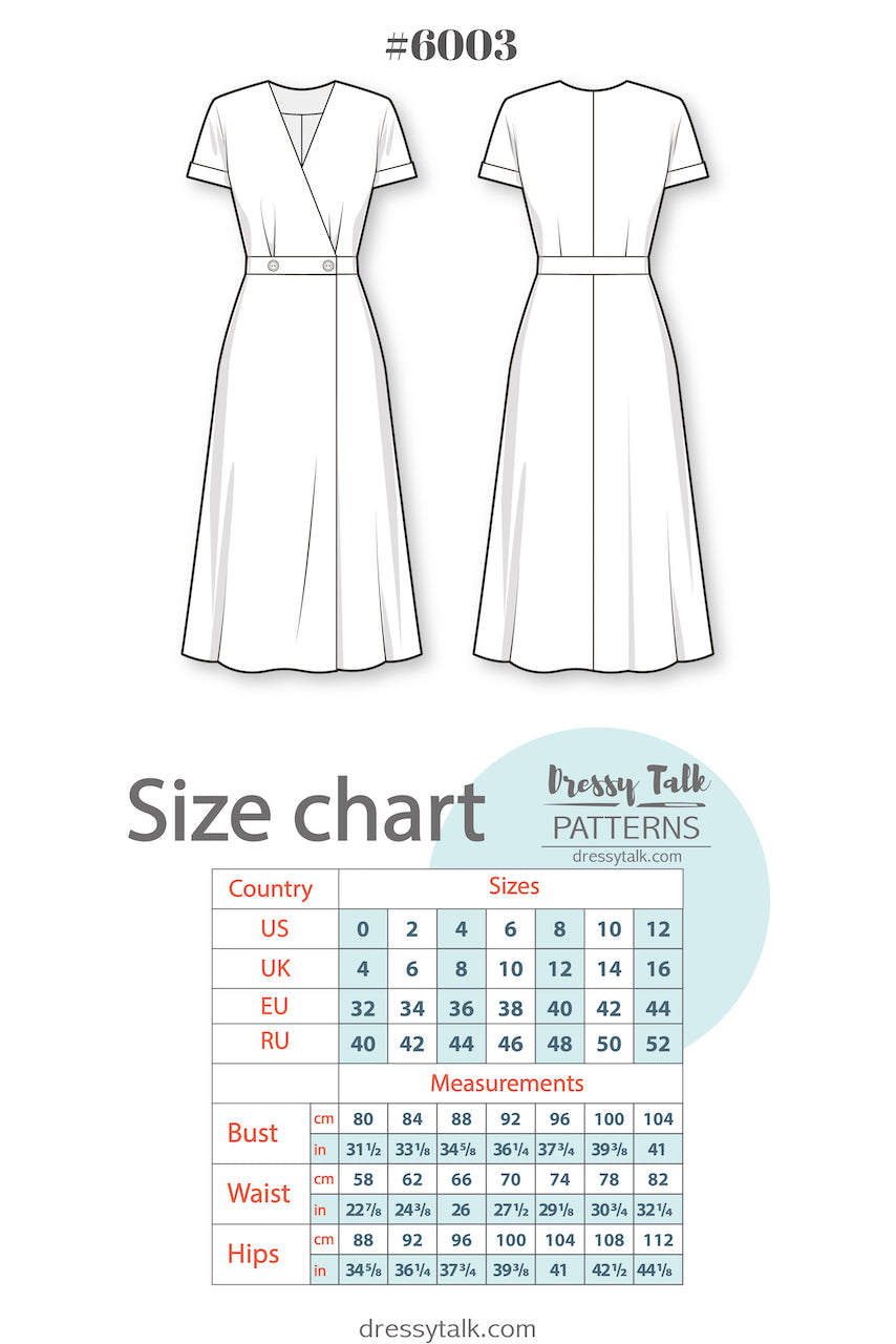 Linen Wrap Dress #6003