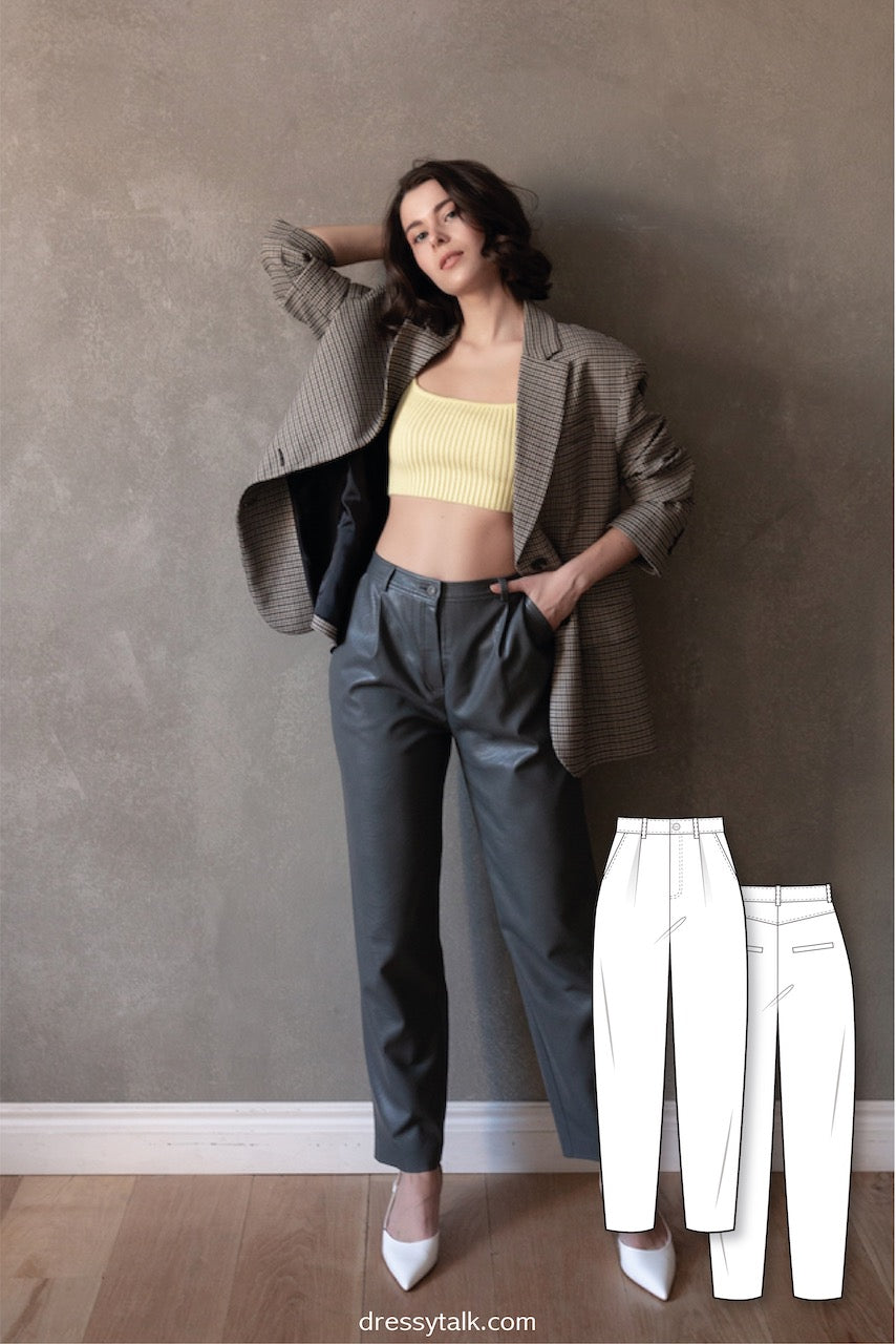 Baggy High Waist Pants Pattern #6005