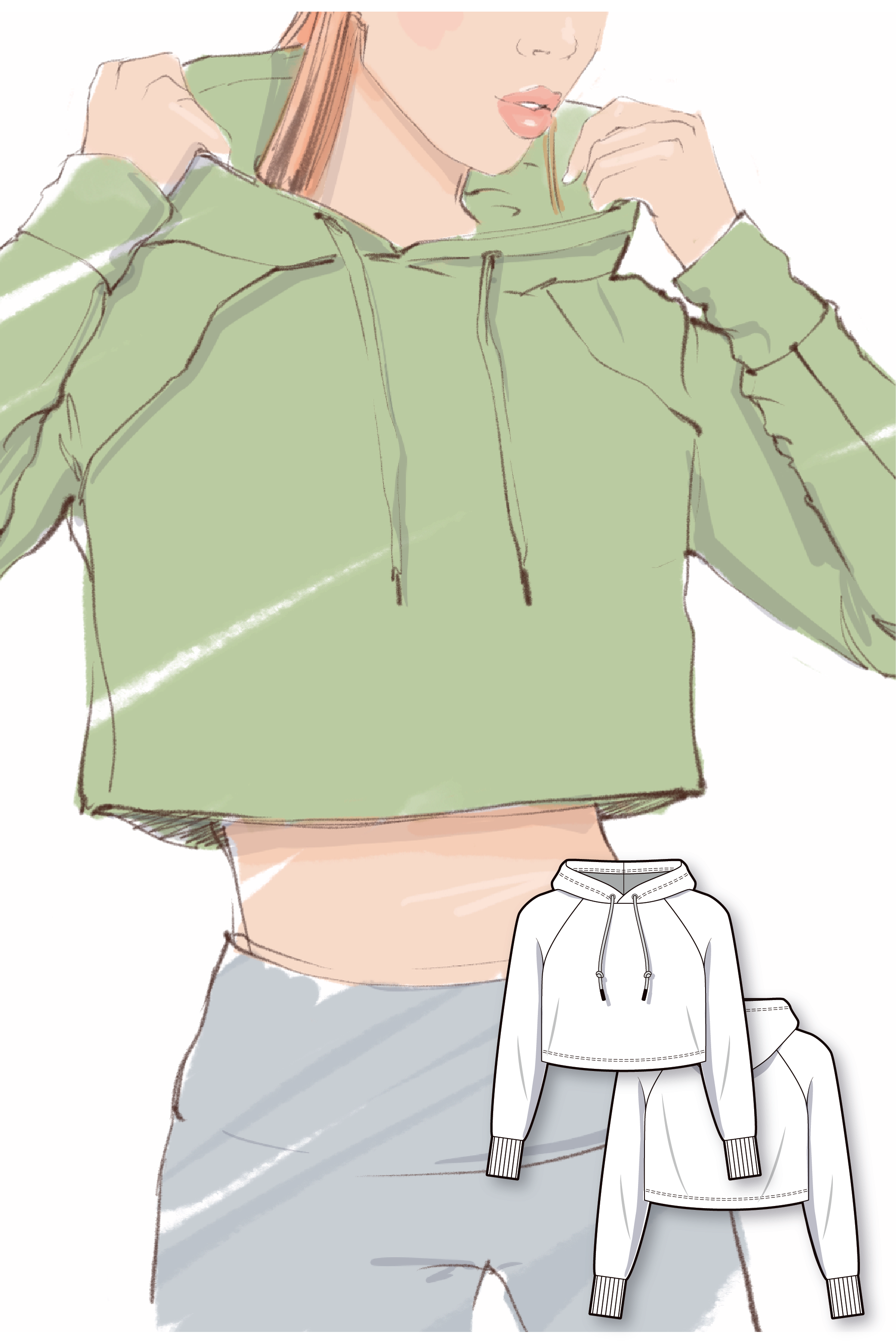 Hoodie Anime Clothes Drawing White Anime Hoodie, Kitsune Pullover