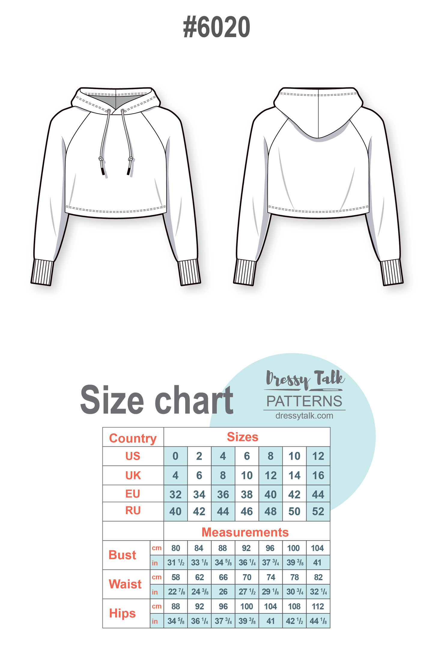 Basic regular fit raglan sleeve cropped sweatshirt hoodie