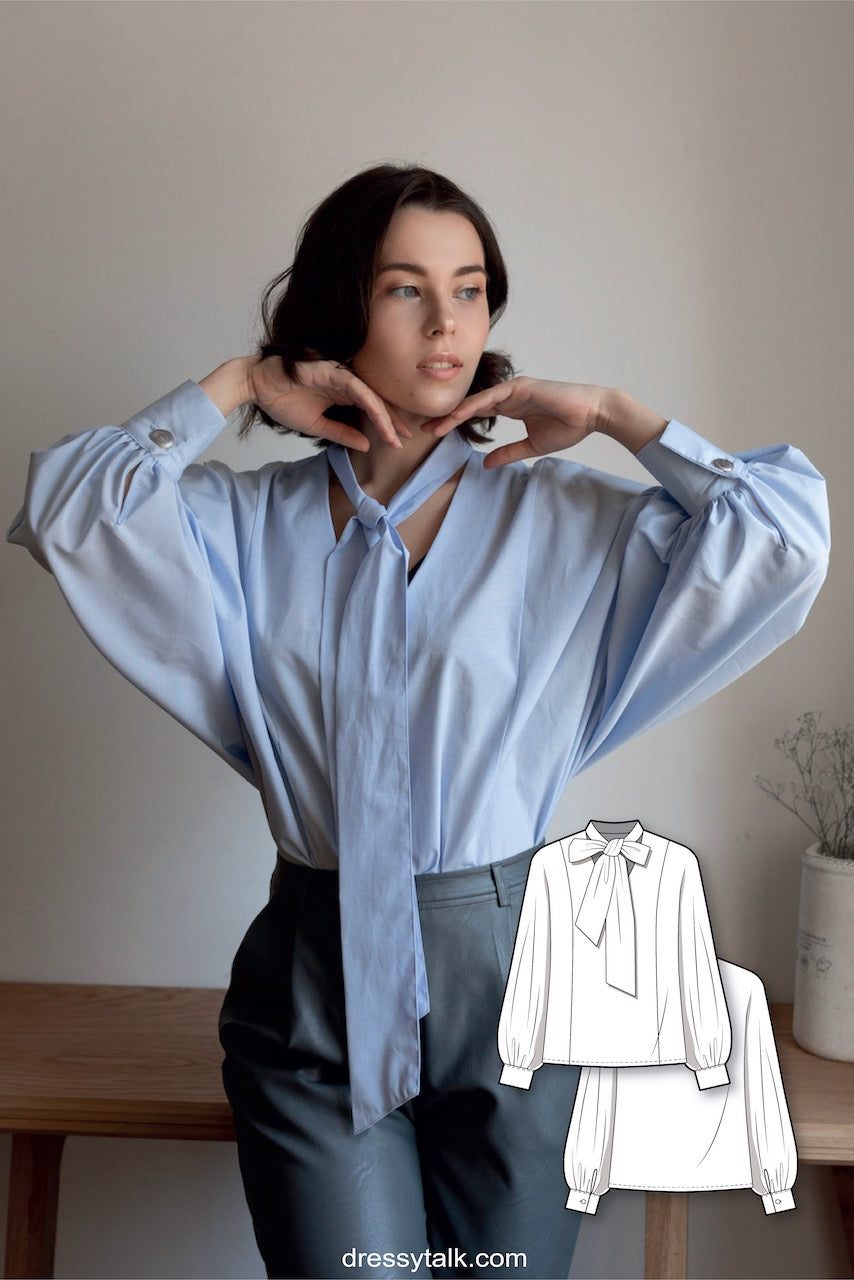 Puff Sleeve Oversize Shirt #6024