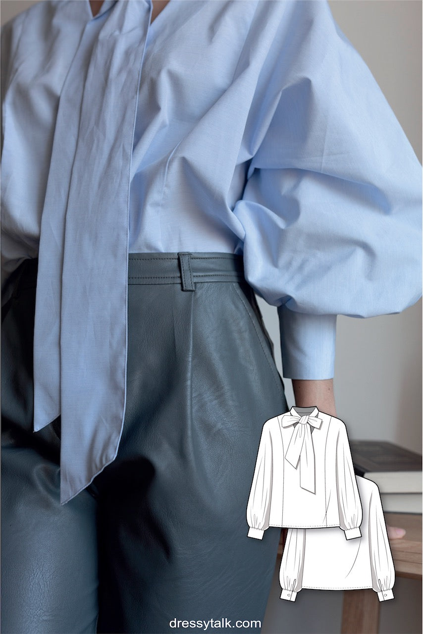 Puff Sleeve Oversize Shirt #6024