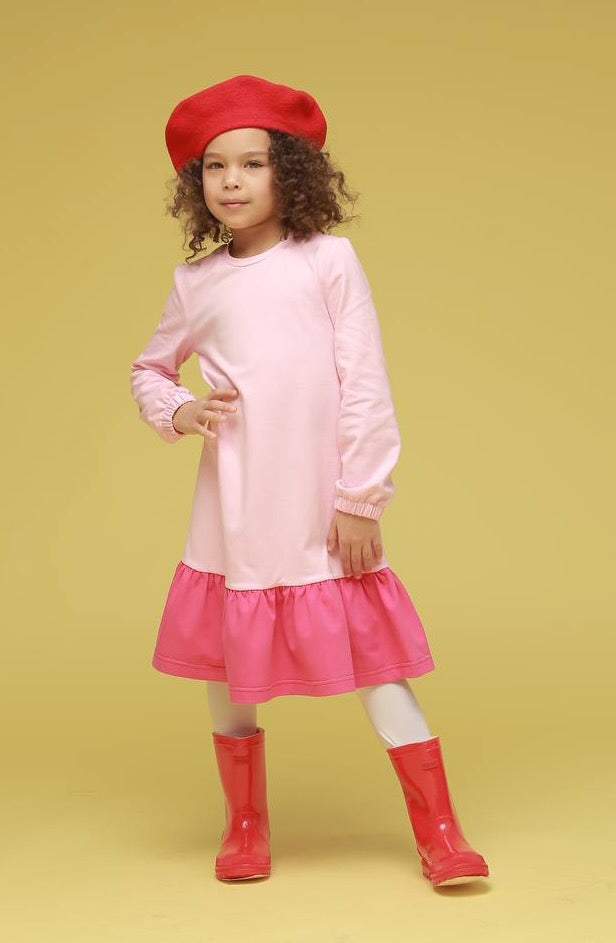 Bundle of 3 PDF sewing patterns: dress, sweatshirt, jogger pants for girls and boys - age 1-10 years