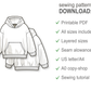 Basic oversize hoodie for boys and girls - PDF sewing pattern for kids - age 1-10 years #7100