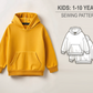 Basic oversize hoodie for boys and girls - PDF sewing pattern for kids - age 1-10 years #7100