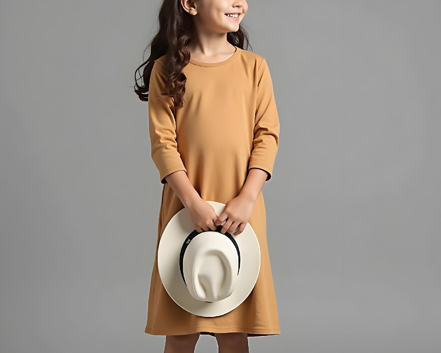 Girls A-Line T-Shirt Dress PDF Sewing Pattern, Long Sleeve Casual Basic Dress, DIY Beginner-Friendly Sewing Pattern for Kids