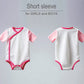 Baby girl or boy romper/bodysuit/onesie with flutter sleeve, long and short sleeve