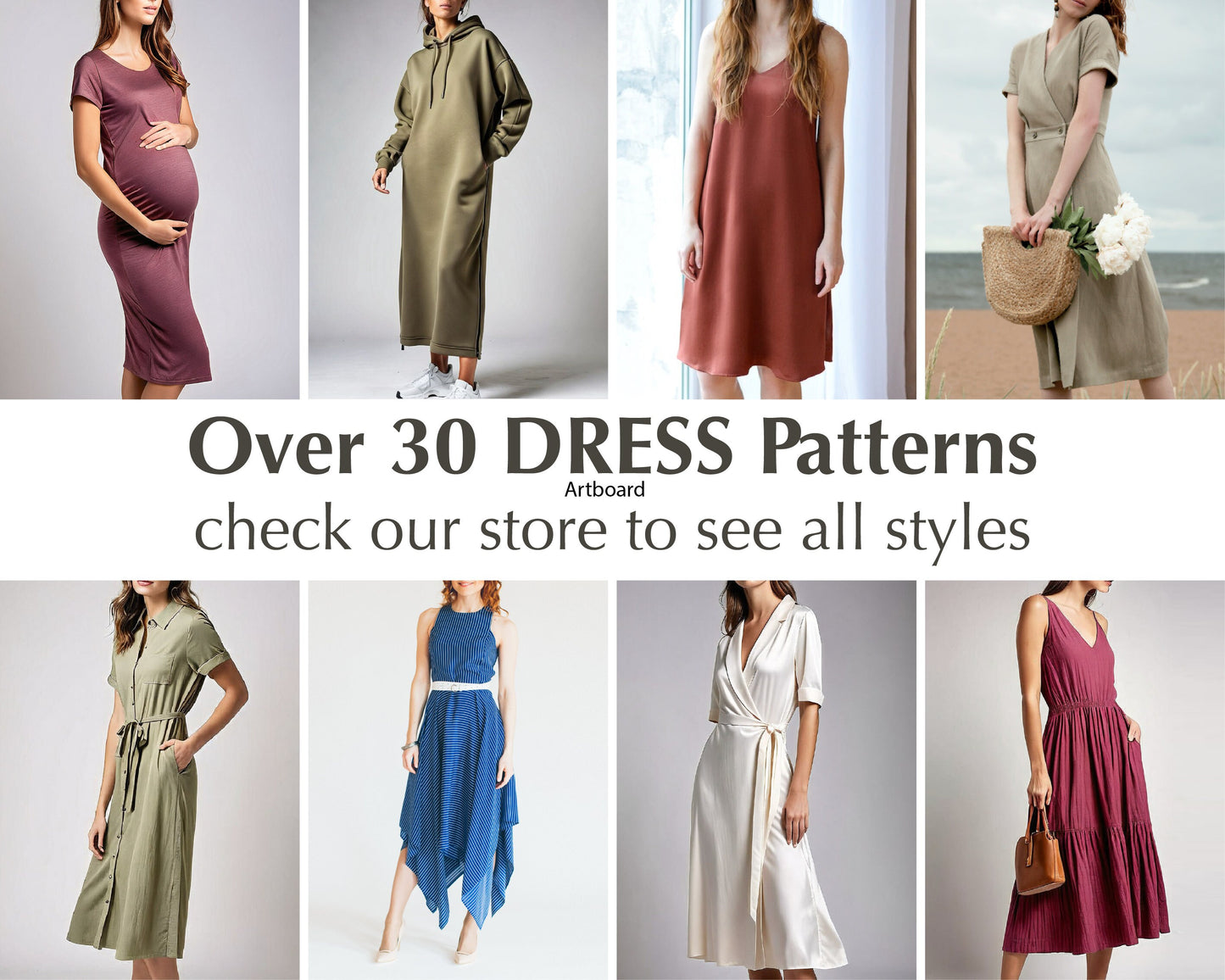 Sewing Pattern Bundle PDF - Whole Shop WOMEN Easy Sewing Patterns - Beginner Friendly Downloadable A0 Sewing Pattern - Digital DIY Pattern