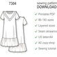 Girls Midi Dress PDF Sewing Pattern, Short Sleeve A-Line T-Shirt Dress with Ruffle Hem and Frill Yoke, Easy DIY Beginner Pattern