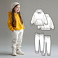 Kids Tracksuit PDF Sewing Pattern, DIY Hoodie and Sweatpants Set, Beginner-Friendly Printable Outfit for Toddlers, Boys and Girls