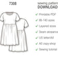 Girls T-Shirt Dress Sewing Pattern, Short Sleeve Gathered Waist Knee Length Dress, Easy DIY Beginner PDF for Kids and Toddlers