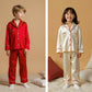 Kids Pajama Sewing Pattern with Video Tutorial, Woven Button-Down PJ Set, Lapel Collar DIY Sleepwear for Boys and Girls, PDF Pattern
