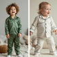 Kids Pajama Sewing Pattern with Video Tutorial, Woven Button-Down PJ Set, Lapel Collar DIY Sleepwear for Boys and Girls, PDF Pattern