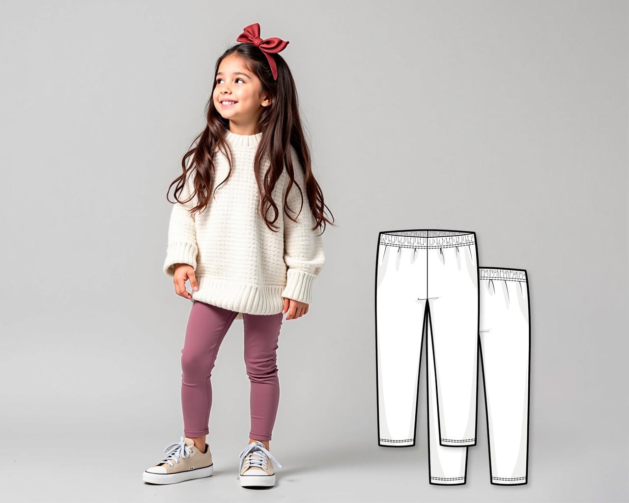 Girl Leggings Sewing Pattern PDF, Toddler Jogger Pants Pattern, Baby Girl Pants DIY, Easy Infant Sewing Pattern, A0 Printable Pattern