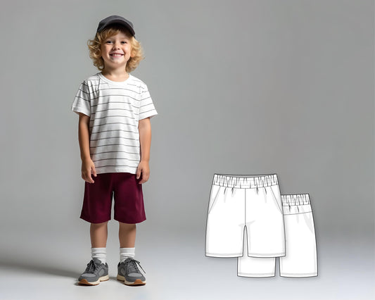 Boys Shorts Sewing Pattern PDF, Kids Pants Pattern, Beginner Sewing Patterns for Children, Easy Digital Sew Pattern Download