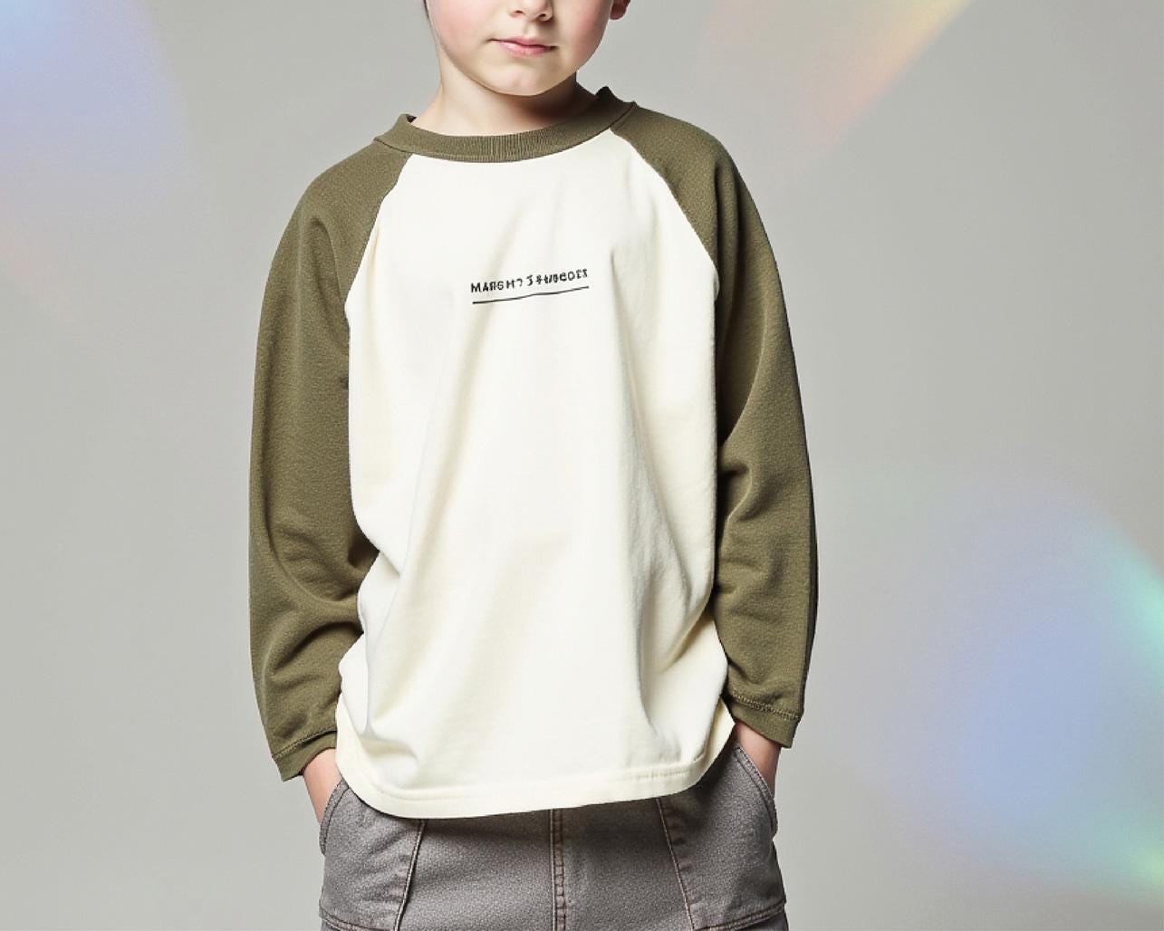 Boys Sewing Pattern Bundle PDF, Raglan Long Sleeve T-Shirt and Cargo Pants, Easy Beginner Patterns for Kids, Digital Sew Pattern Download