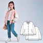 Girls Bomber Jacket Sewing Pattern PDF, Beginner Jacket Pattern for Kids, Easy Digital Sewing Pattern, Printable PDF Download