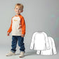 Boys Raglan T-Shirt Sewing Pattern PDF, Long Sleeve Pattern for Kids, Beginner Sewing Patterns, Easy Digital Sew Pattern Download