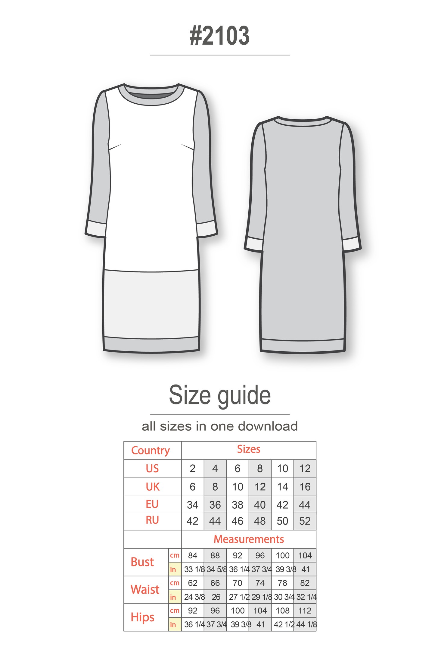 Color Blocked 3/4 Length Sleeve Dress #2103