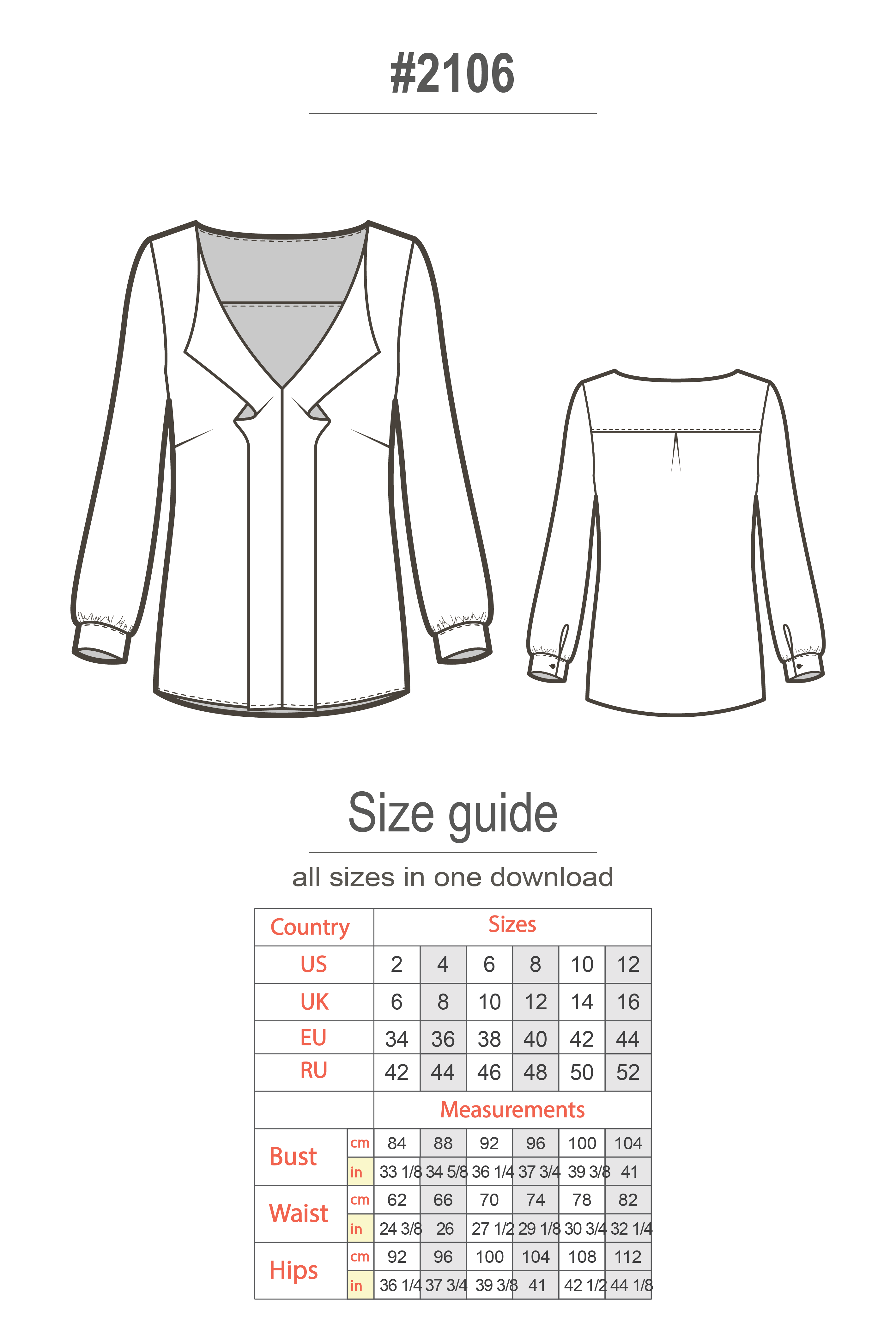 Blouse fashion flat sketch template Royalty Free Vector