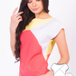 Color Blocked Short Sleeve Top #2107