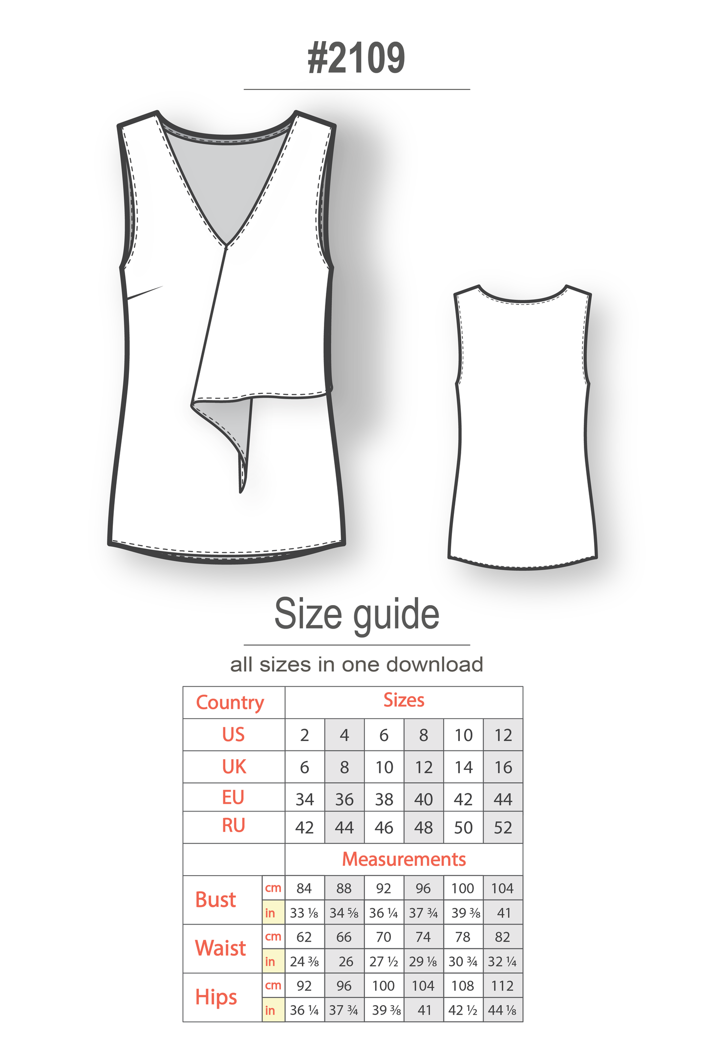 Sleeveless Blouse Pattern - PDF Sewing Pattern - Ruffle Pattern for Sewing - Womens Sewing Patterns - Sewing Tutorials - Clothing Patterns