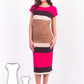 Short Kimono Sleeve Midi Dress #2115
