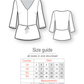 V-neck Peplum Top #2118